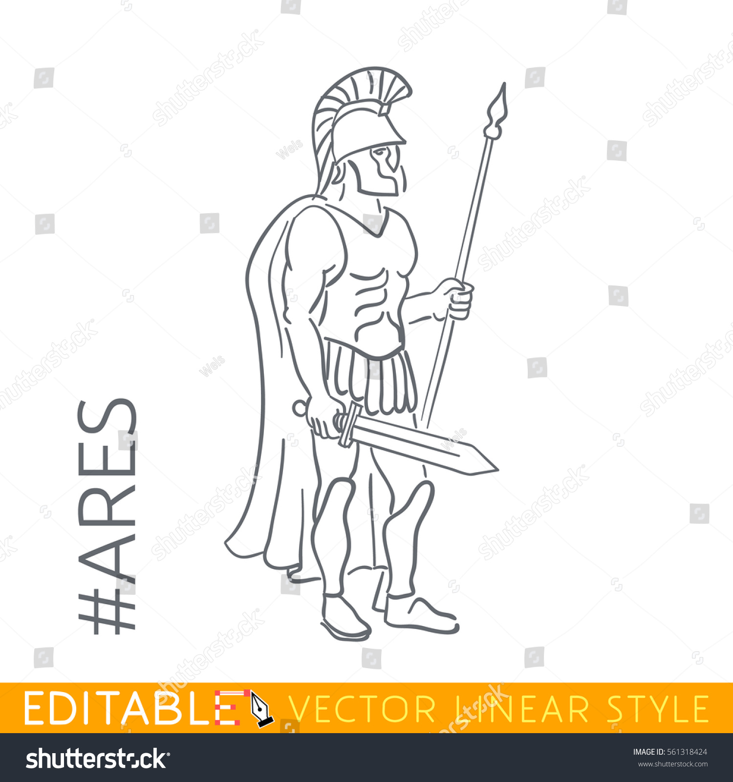 Ares Greek God Drawing Easy