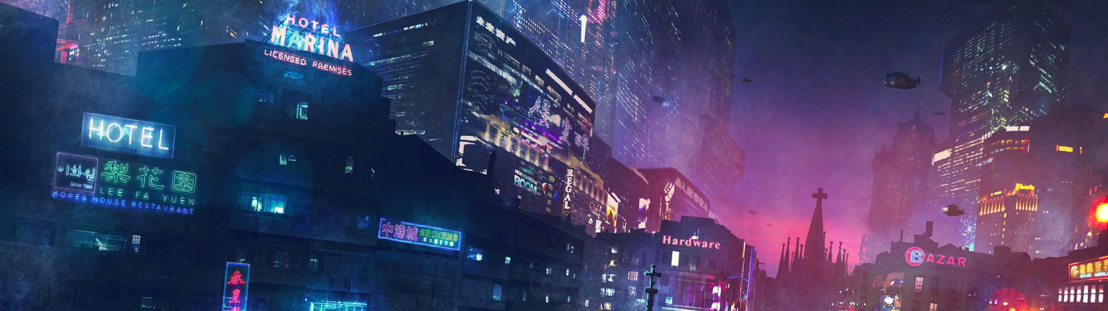 Featured image of post Synthwave Cyberpunk Dual Monitor Wallpaper