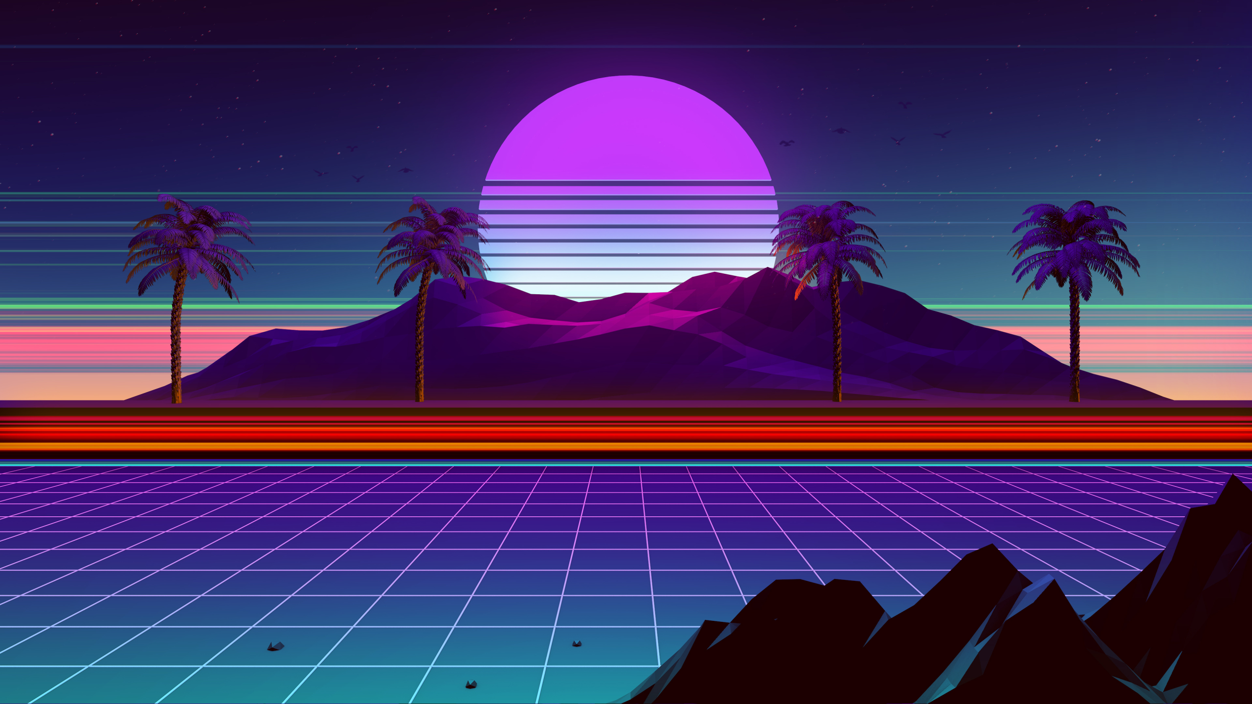 Featured image of post Synthwave Wallpaper 2560X1440