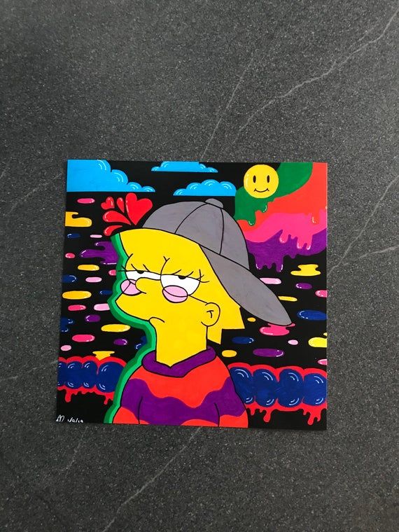 Featured image of post Trippy Lisa Simpson Painting Easy